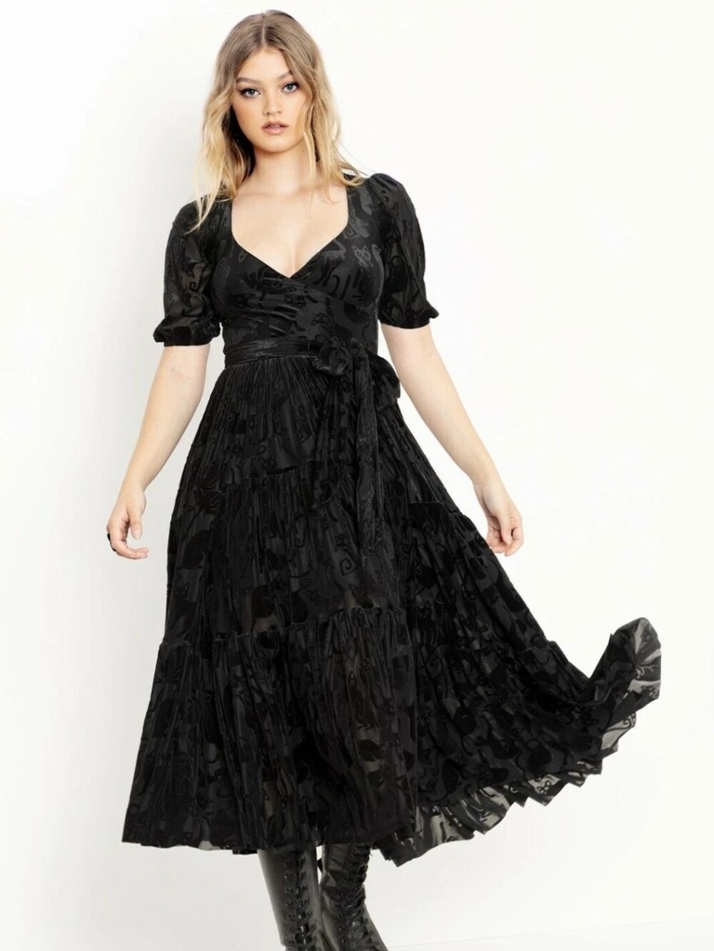 BM Burned Velvet Cats Wrap Midaxi